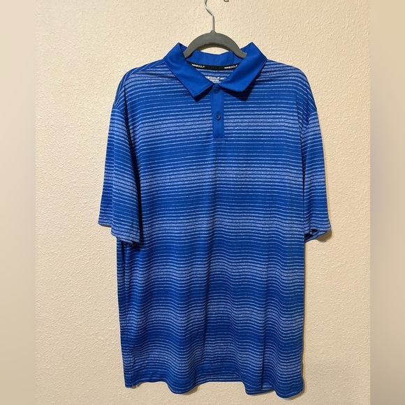 Nike Golf Polo Blue Striped Size XL - Picture 2 of 6